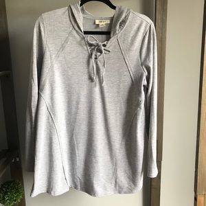 Style & Co Cozy Gray Pull Over Sweatshirt
